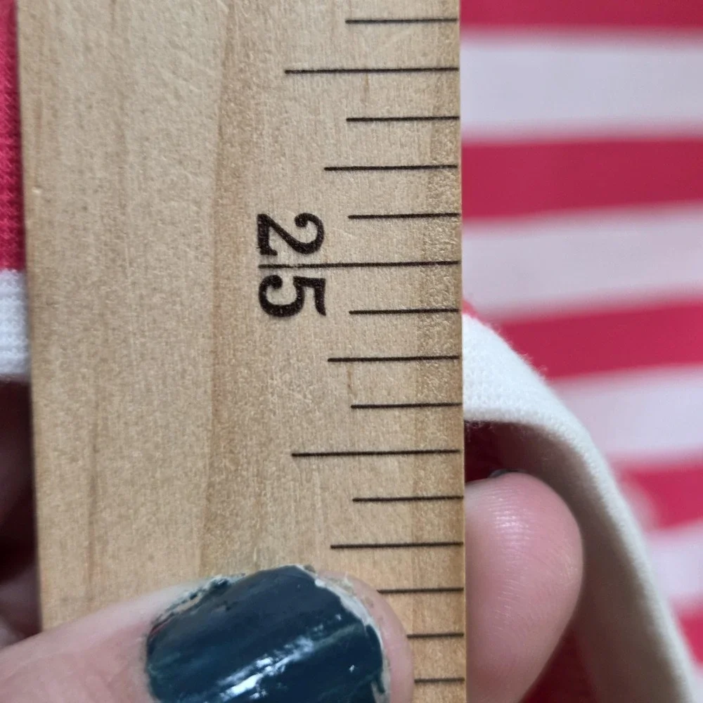 Talbots Shirt Womens Large Pink White Stripe Boat Neck 3/4 Sleeve Zip Cuff Tunic - Picture 7 of 7